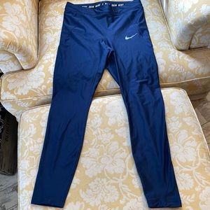 Women’s Nike Running Tights, Size Medium, Navy Blue